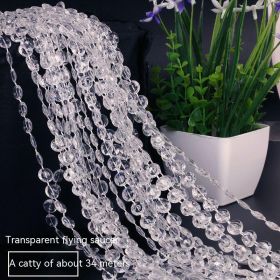 Suspended Ceiling Sheer Decoration Wedding Colorful Flying Saucer Crystal Tree Bead Necklace