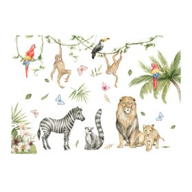 Animal Party Dining Room Room Bedside Living Room Wall Background Decoration Self-adhesive Sticker Painting