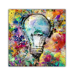 Graffiti Electric Bulb Canvas Printing Home Background Wall Spray Painting HD Painting Core