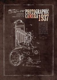 Vintage Industrial Mechanical Drawings Wall Decoration Canvas Poster