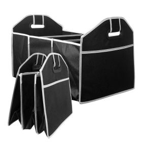 Car Trunk Cargo Storage Bag; Foldable Black Storage Box For Car And Trunk