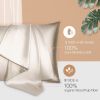 Lacette Silk Pillowcase 2 Pack for Hair and Skin, 22 Momme 100% Mulberry Silk, Double-Sided Silk Pillow Cases with Hidden Zipper (Champagne, King 20"