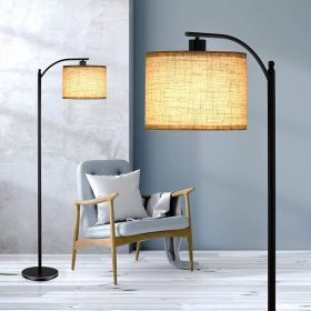 Floor Lamp with 9W LED Bulb ;  Standing Lamp with Lamp Shade for Living Room ;  Brown