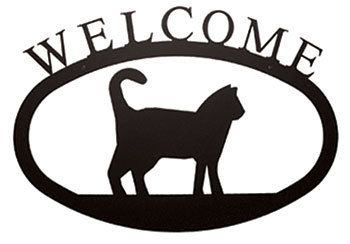 Cat - Welcome Sign Large