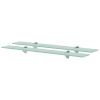 Floating Shelves 2 pcs Glass 27.6"x3.9" 0.3"