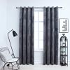 Blackout Curtains with Rings 2 pcs Anthracite 54"x84" Velvet