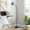 64 inch Black Architect Floor Lamp with LED Bulb, Matte Metal Finish