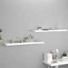 Floating Wall Shelves 2 pcs White 47.2"x9.3"x1.5" MDF