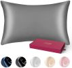 Silk Pillowcase for Hair and Skin;  Lacette 25 Momme 100% 6A Soft Silk Pillow Case with Hidden Zipper;  600 Thread Count;  A Side Silk;  B Side Microf