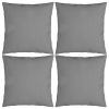 Throw Pillows 4 pcs Gray 19.7"x19.7" Fabric