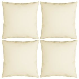 Throw Pillows 4 pcs Cream 19.7"x19.7" Fabric