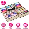 6Pcs Foldable Underwear Sock Bra Organizer Drawer Divider Container Bin Storage Box