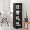 Book Cabinet/Room Divider Black 15.7"x11.8"x53.1"