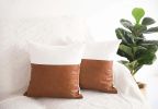 Vegan Leather Pillow Cover