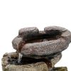 15inches Indoor Tabletop Rock Fountain Cascading Fountain with Led Light and Pump