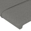 LED Headboard Dark Gray 64.2"x6.3"x30.7"/34.6" Fabric