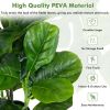 2-Pack Artificial Fiddle Leaf Fig Tree for Indoor and Outdoor