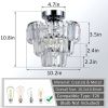 Mini Flush Mount Chandelier K9 Crystal Ceiling Light Fixtures