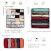 3 Pack Sock Organizer Box Foldable Damp Proof Storage Drawers Multi-cells Underwear Tie Container