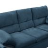 3-Seat Sofa Velvet for Living Room; Bedroom; Office Blue