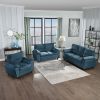 3-Seat Sofa Velvet for Living Room; Bedroom; Office Blue