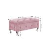 Storage Bench; Flip Top Entryway Bench Seat with Safety Hinge; Storage Chest with Padded Seat; Bed End Stool for Hallway Living Room Bedroom; Supports