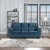 3-Seat Sofa Velvet for Living Room; Bedroom; Office Blue