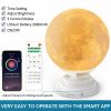 3D Smart Moon Lamp 360Â¬âˆž RGB LED Night Light w/ Bluetooth Speaker Remote Control