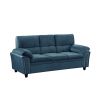 3-Seat Sofa Velvet for Living Room; Bedroom; Office Blue