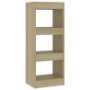 Book Cabinet/Room Divider Sonoma Oak 15.7"x11.8"x40.6" Engineered Wood