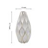 Elegant White Ceramic Vase with Gold Accents - Timeless Home Decor