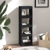 Book Cabinet/Room Divider Black 15.7"x11.8"x53.1"