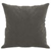 Throw Pillows 2 pcs Dark Gray 15.7"x15.7" Velvet