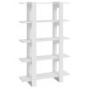 Book Cabinet/Room Divider High Gloss White 39.4"x11.8"x63"