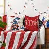 4th of July Decorations Pillow Covers Stripes Patriotic Throw Pillow Covers