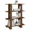 Book Cabinet/Room Divider Brown Oak 39.4"x11.8"x48.6"