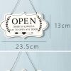 Wooden Stores Business Hanging Plaque Sign OPEN CLOSED Door Board Sign Double-Sided Bar Restaurant Hanging Plate Sign,White