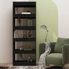 Book Cabinet/Room Divider Black 23.6"x11.8"x65.4" Engineered Wood