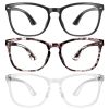 G8082 Blu-ray Glasses 3P Sand Black + Transparent White + Leopard Color