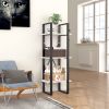 3-Tier Book Cabinet White 15.7"x11.8"x41.3" Engineered Wood