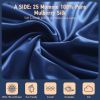 Lacette Silk Pillowcase 2 Pack for Hair and Skin, 100% Mulberry Silk, Double-Sided Silk Pillow Cases with Hidden Zipper (Navy Blue, Queen 20" x 26")