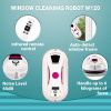 APQ White Window Cleaning Robot W200; Automatic Window Cleaner Robot 11.8" x 5.9" x 3.7"; 40ml Robot Window Cleaner; Window Vacuum Cleaner with with A