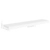 Floating Wall Shelves 2 pcs White 47.2"x9.3"x1.5" MDF