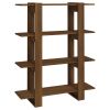 Book Cabinet/Room Divider Brown Oak 39.4"x11.8"x48.6"