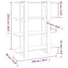 Book Cabinet/Room Divider Brown Oak 39.4"x11.8"x48.6"