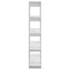 Book Cabinet/Room Divider High Gloss White 39.4"x11.8"x63"