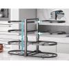 6 Tier Pots and Pans Lid Organizer Rack Holder, Adjustable Pot Organizer Rack for Under Cabinet, Pot Rack For Kitchen Organization and Storage, Black