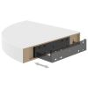 Floating Corner Shelf White 9.8"x9.8"x1.5" MDF