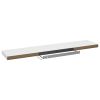 Floating Wall Shelves 2 pcs White 47.2"x9.3"x1.5" MDF