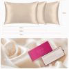 Lacette Silk Pillowcase 2 Pack for Hair and Skin, 22 Momme 100% Mulberry Silk, Double-Sided Silk Pillow Cases with Hidden Zipper (Champagne, King 20"